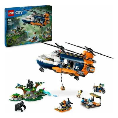 LEGO - City 60437 Helikopter a dzsungel felderítése alaptáborban