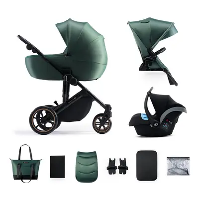 KINDERKRAFT - SELECT Kombinált babakocsi 3 az 1-ben Prime 2 Dark Green, Premium