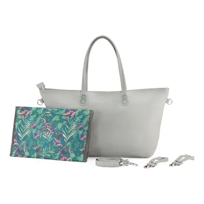 KINDERKRAFT - pelenkázó táska Treasurebag Light Grey Nature Vibes, Premium