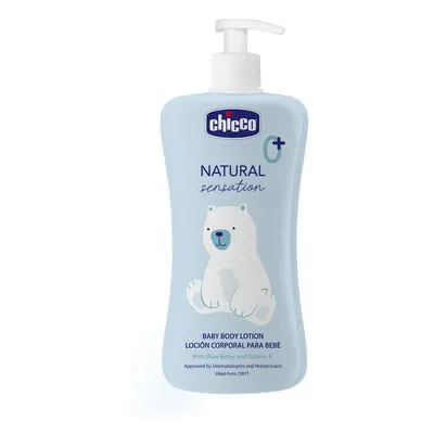 CHICCO - Telové mlieko Natural Sensation s bambuckým maslom a vitamínom E 500, 0m+