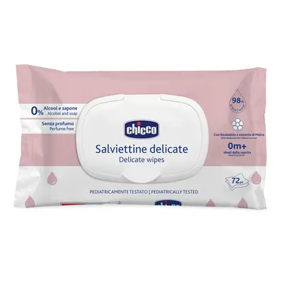 CHICCO - Gyermek nedves törlőkendők Delicate kamillával 72 db