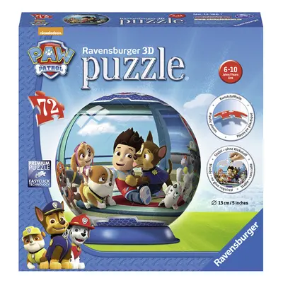 RAVENSBURGER - Paw patrol kirakógolyó; 3D, 72 db