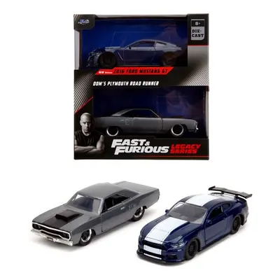 JADA - Gyors és dühös Twin Pack 2016 Ford Mustang GT350 + 1970 Plymouth Road Runner, 1:32 Wave 4