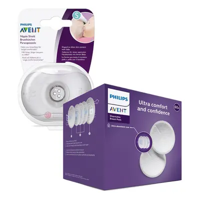 PHILIPS AVENT - Mell bimbóvédő S + ster. csomagolás + eldobható melltartó betétek 60 db