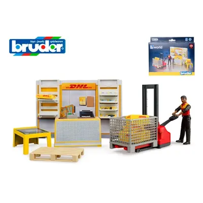 MIKRO TRADING - Bruder DHL bolt, targoncával 4+ dobozban