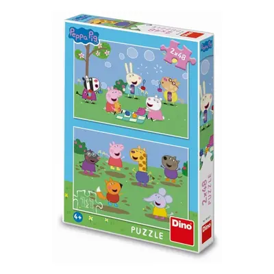 DINO - Peppa Malac és barátai 2X48 puzzle