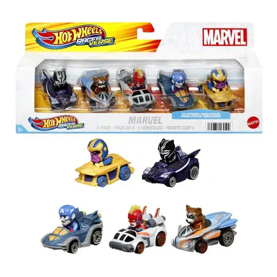 MATTEL - Hot Wheelittle Smoby racerverse Marvel 5db autó