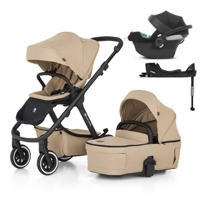 PETITE&MARS - ICON 2 az 1-ben kombinált babakocsi Mocha Beige LITE AIR + CYBEX Aton B2 i-Size + 