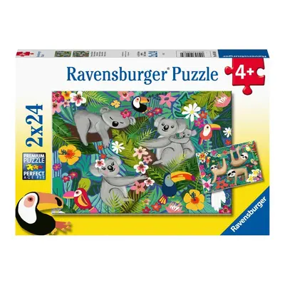 RAVENSBURGER - Koalák és lajhárok 2x24 db