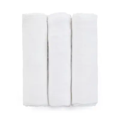 PETITE&MARS - Bambusz muszlin 3db-os pelenka szett Moussy Total White, 68 x 68 cm