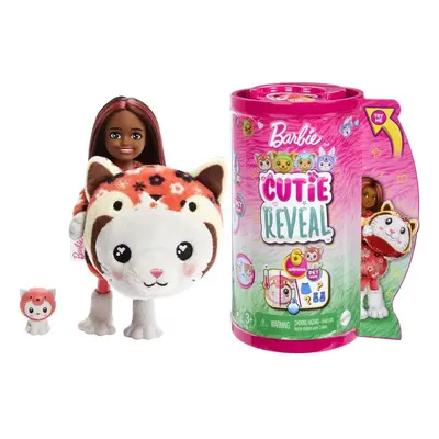 MATTEL - Barbie Cutie Reveal Chelsea Jelmezben - Cica Pirosban Panda jelmezek