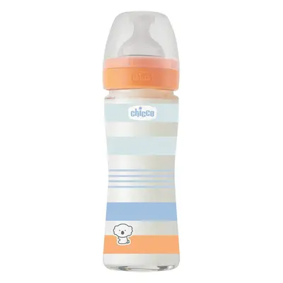 CHICCO - Üveg cumisüveg Well-being szilikon 240ml fiú