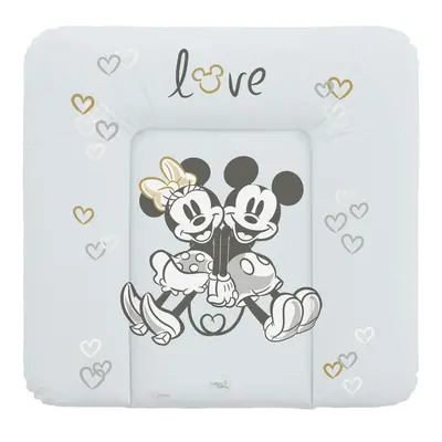 CEBA - Puha pelenkázó szőnyeg komódhoz 75x72 Disney Minnie & Mickey szürke