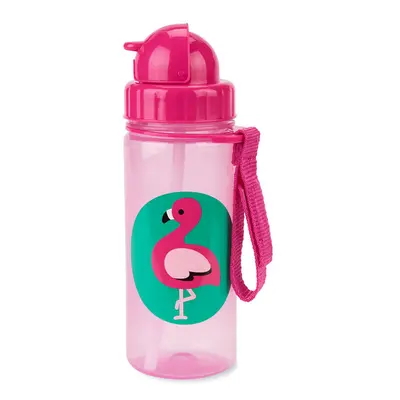 SKIP HOP - Állatkerti bögre szívószállal PVC és BPA mentes PP Flamingo 12 m+