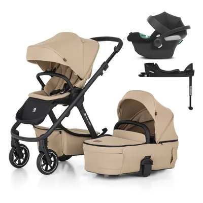 PETITE&MARS - ICON 2 az 1-ben kombinált babakocsi Mocha Beige LITE RWS + CYBEX Aton B2 i-Size + 