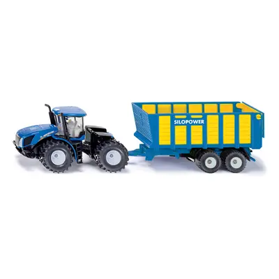 SIKU - Farmer - New Holland traktor Joskin pótkocsival, 1:50