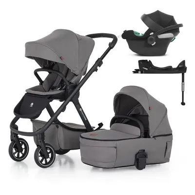 PETITE&MARS - ICON 2 az 1-ben kombinált babakocsi Dove Grey LITE RWS + CYBEX Aton B2 i-Size + bá