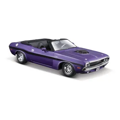 MAISTO - 1970 Dodge Challenger R/T Convertible, metál lila, 1:24