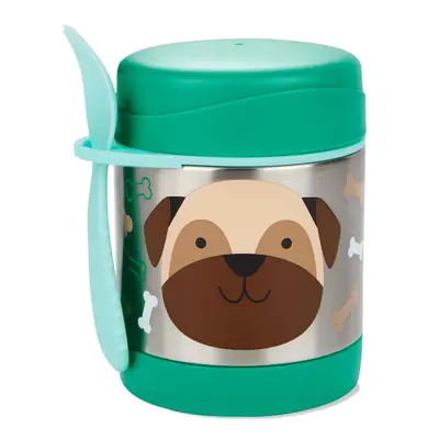 SKIP HOP - Zoo Food termosz kanállal/villával Puggle 325 ml, 12m+