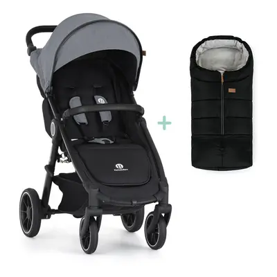 PETITE&MARS - Sport babakocsi Street2 RWS Black Ultimate Grey + lábzsák Jibot INGYENES