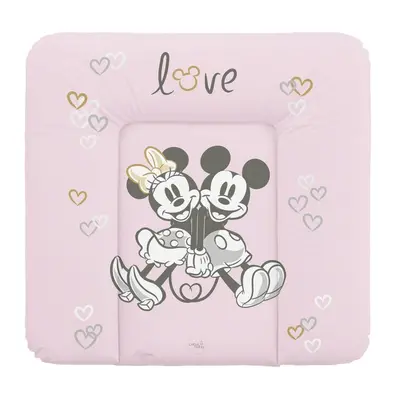 CEBA - Puha pelenkázó szőnyeg komódhoz 75x72 Disney Minnie & Mickey rózsaszínű