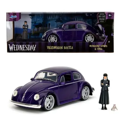 JADA - Wednesday 1972-es VW Bogár autó 1:24 és Wednesday figura