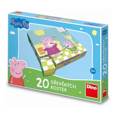 DINO - Peppa Pig: Happy Day 20 fából készült licenckocka