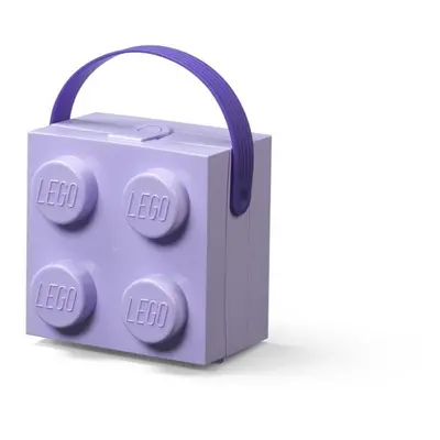 LEGO STORAGE - Snack doboz fogantyúval 165x165x117 mm - lila