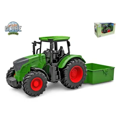 MIKRO TRADING - Kids Globe traktor zöld, billenőplatós, szabadon futó 27,5 cm-es dobozban