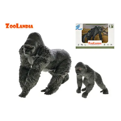 MIKRO TRADING - Zoolandia gorilla kicsinyével 5,5-10,5cm, Termékkeverék