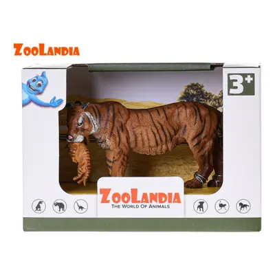 MIKRO TRADING - Zoolandia tigris kölyökkel 15 cm dobozban