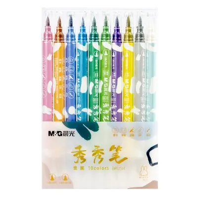 M&G - Marker Metallic 1 mm-es kétoldalas, 10 darabos készlet