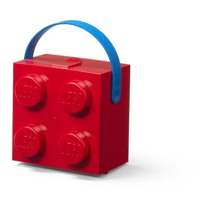 LEGO STORAGE - Snack doboz fogantyúval 165x165x117 mm - piros