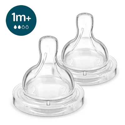 PHILIPS AVENT - Antikolikus etetőcumi lassú átfolyású 1hó+ 2db