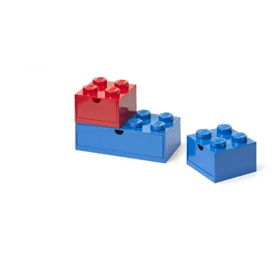 LEGO STORAGE- fiókos asztali dobozok - Multi-Pack 3 db - piros, kék