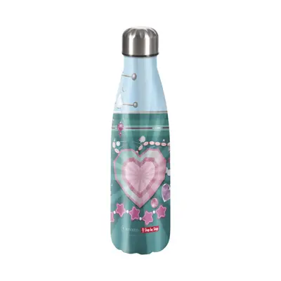 HAMA - Szigetelt rozsdamentes acél italos palack 0,5 l, Glitter Heart Hazle