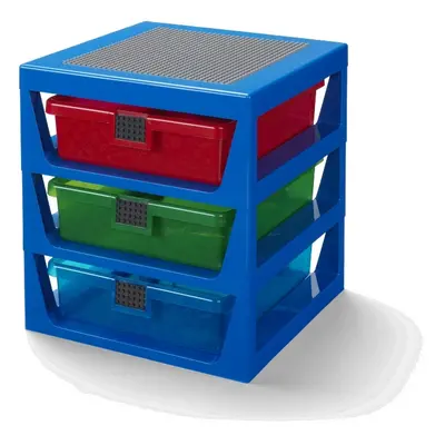 LEGO STORAGE - rendszerező három fiókkal - kék