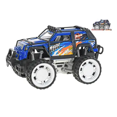 MIKRO TRADING - 26cm-es off-road autó lendkerékkel, dobozban, kék színben