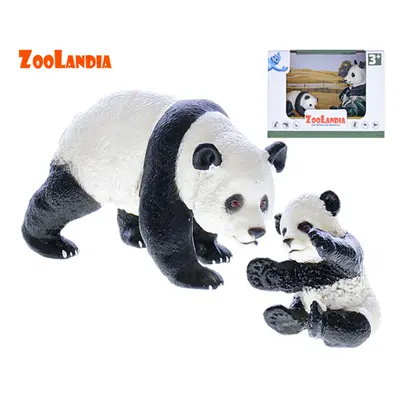 MIKRO TRADING - Zoolandia panda kicsinyével 4,5-10cm, Termékkeverék