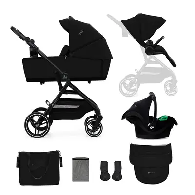 KINDERKRAFT - SELECT 3 az 1-ben kombi babakocsi Yoxi Pure Black