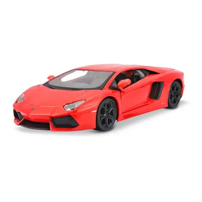 MAISTO - Lamborghini Aventador Coupé, metál narancs-vörös, 1:24