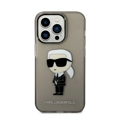 Karl Lagerfeld IML Ikonik NFT hátlap tok Apple iPhone 14 Pro Max, fekete