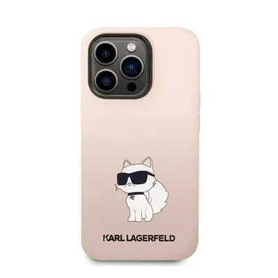 Karl Lagerfeld Liquid Choupette NFT szilikon hátlap tok Apple iPhone 14 Pro Max, rózsaszín