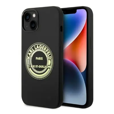 Karl Lagerfeld Silicone RSG Apple iPhone 14 Plus hátlap tok, fekete