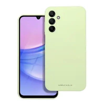 Roar Samsung Galaxy A15 4G / A15 5G prémium szilikon tok velúr béléssel, világoszöld