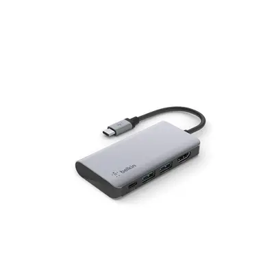 Belkin Connect Type-C USB Hub, 2XUSB 3.0, Type-C. HDMI, szürke