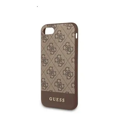 Guess 4G Stripe Apple iPhone SE 2022/2020/8/7 szilikon hátlap tok, barna