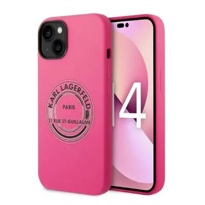 Karl Lagerfeld Silicone RSG Apple iPhone 14 Plus hátlap tok, rózsaszín