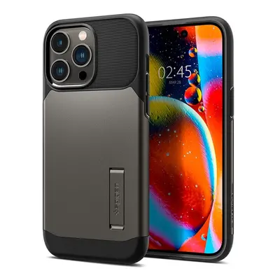 Spigen Slim Armor Mag Apple iPhone 14 Pro tok, Gunmetal, szürke MagSafe, szürke