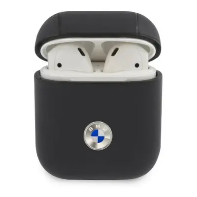 BMW Geniune Leather Silver Logo Apple AirPods szilikon tok, kék